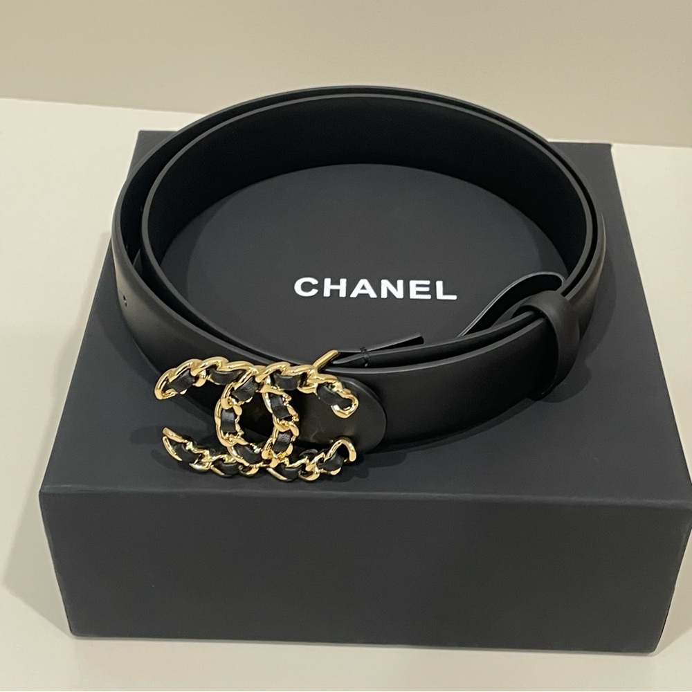 Chanel Authentic Women's Black Belt
